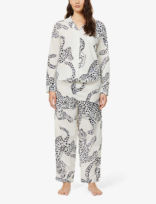 Printed cotton pyjama set