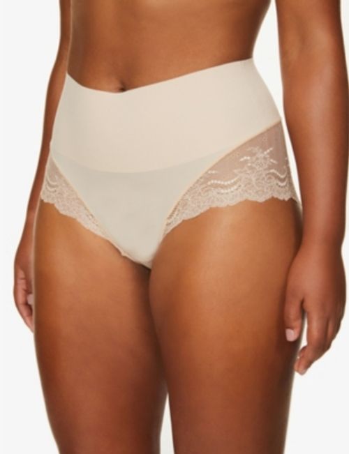 Spanx Women's Soft Nude Undie-Tectable Floral-Lace Hipster Briefs