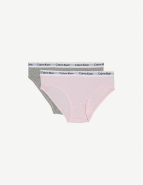 Calvin Klein Modern Cotton bikini briefs pack of two 4-16 years