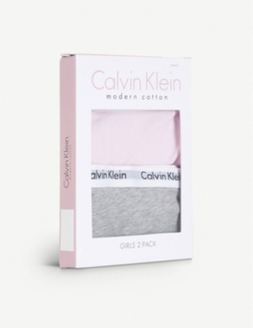 Calvin Klein Modern Cotton bikini briefs pack of two 4-16 years