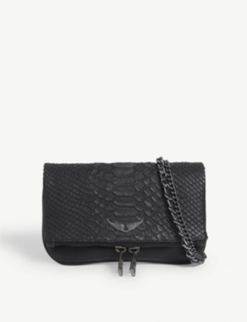 Zadig & Voltaire Rock Xl Quilted Clutch Bag in White