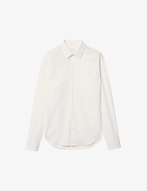 Slim-fit cotton-poplin shirt