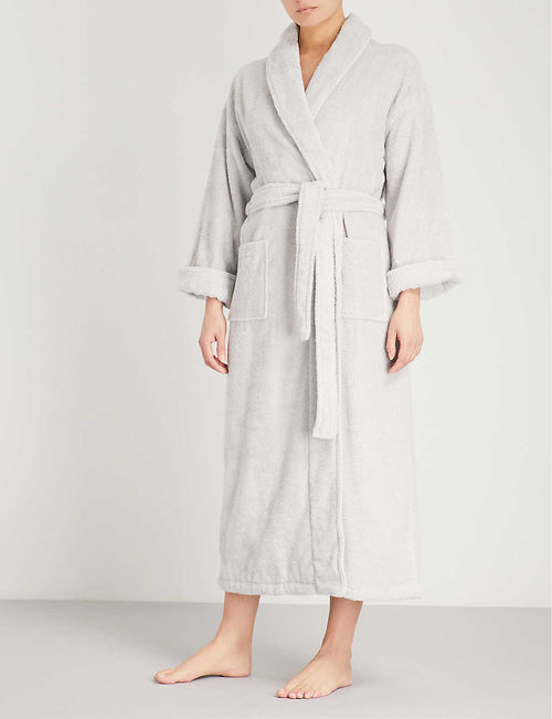 Cotton-towelling dressing gown