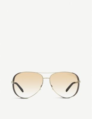 Michael Kors MK5004 Chelsea Aviator Polarized Sunglasses Gold wBrown  Gradient  eBay