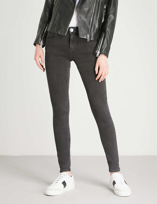 Skinny mid-rise jeans