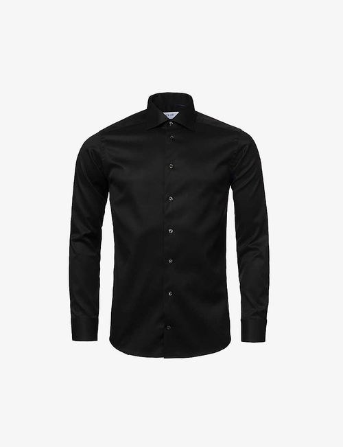 Slim-fit cotton-twill shirt