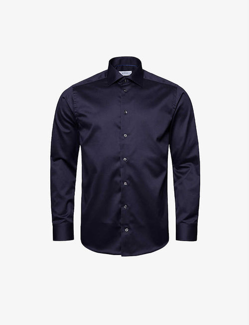 Slim-fit cotton-twill shirt