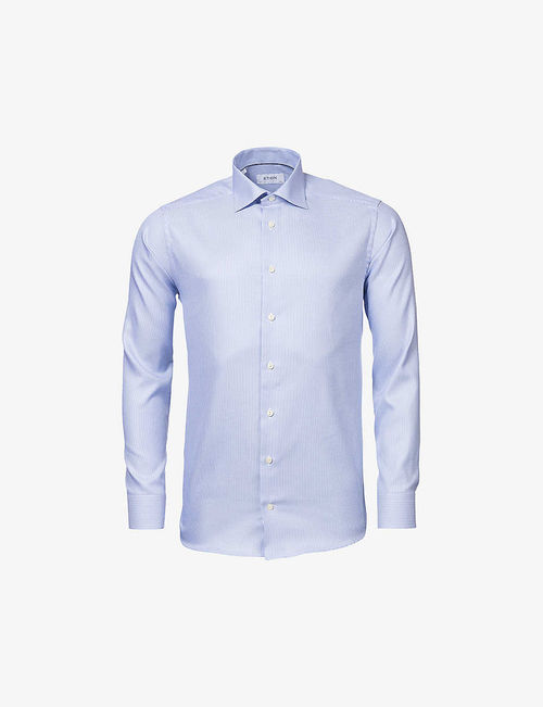 Slim-fit cotton-twill shirt