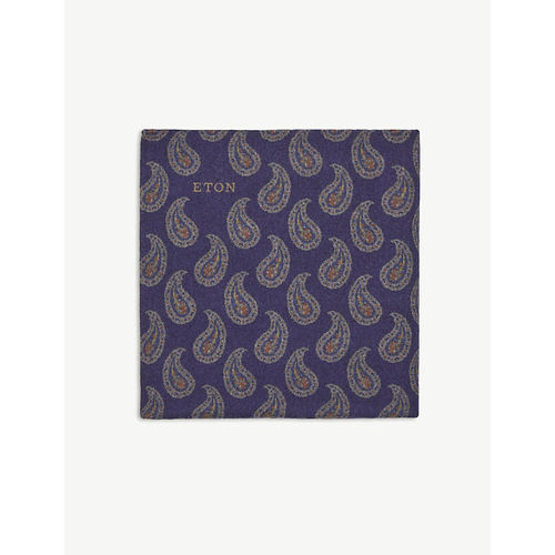 Paisley wool pocket square