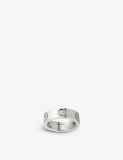 Cartier Women's White Love 18ct White-Gold And Diamond Ring, Size