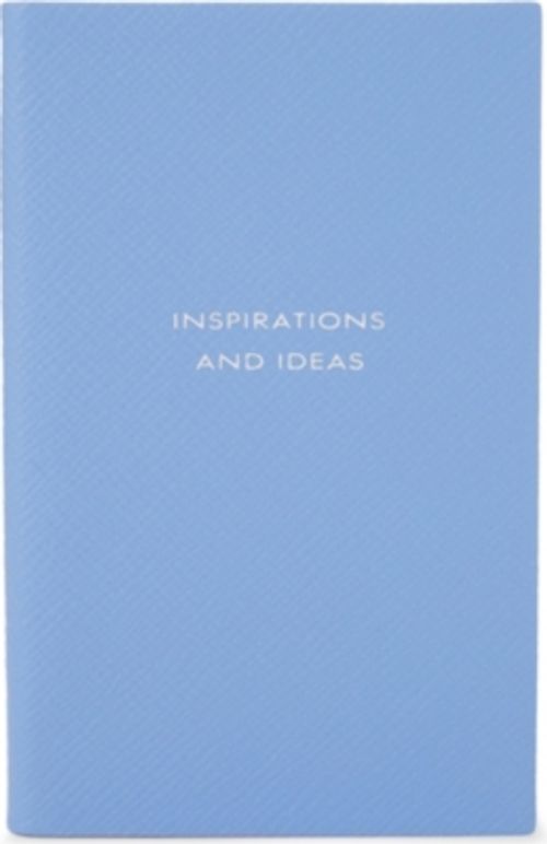 Smythson Panama Inspirations & Ideas Leather Notebook in Nile Blue