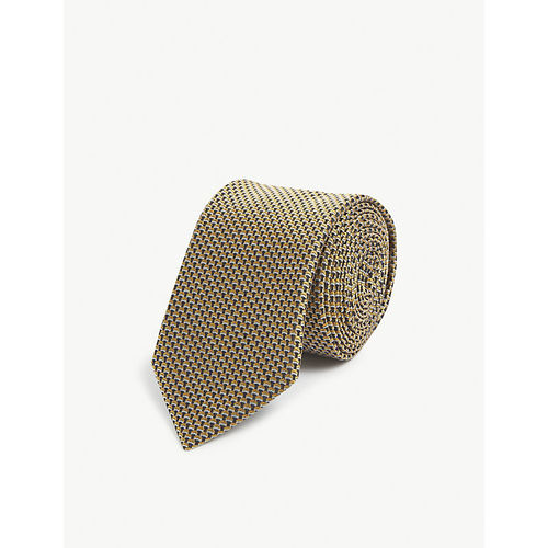 Patterned silk tie