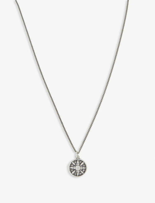 Compass silver necklace