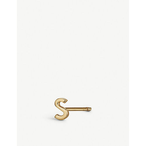 S initial 9ct gold stud...