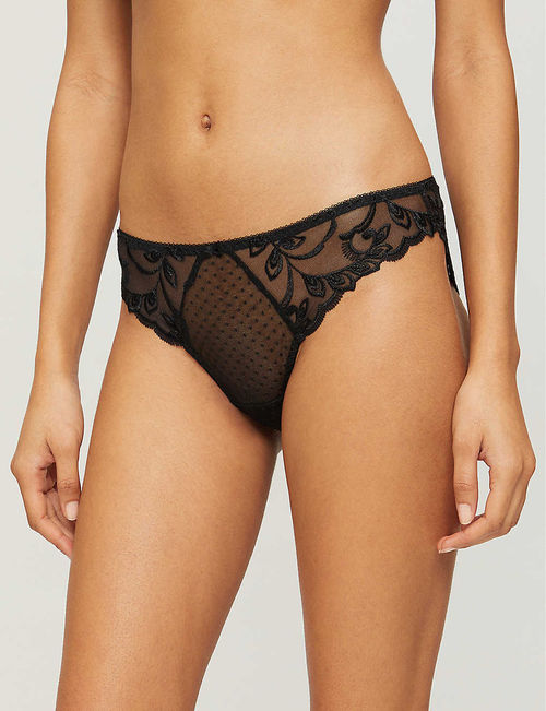 Flore stretch-mesh brief