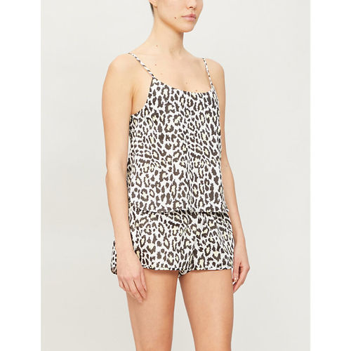 Leopard-print cotton-poplin...