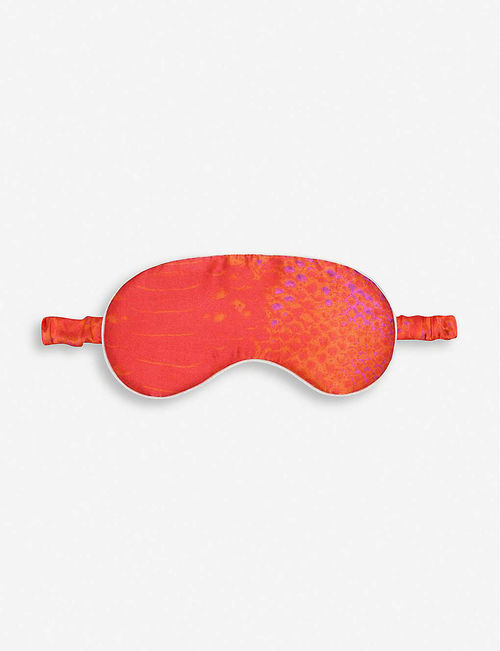 Coral Goddess silk eye mask