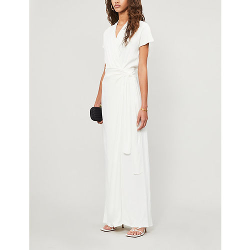 The Lady wrap-over woven maxi...