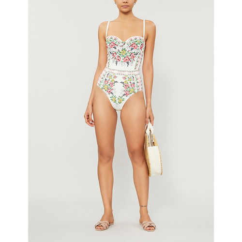 Floral-print swimsuit