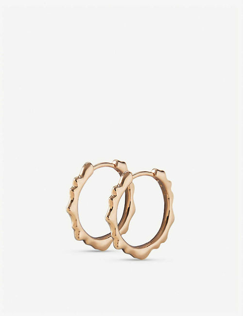 Siren 18ct gold-plated hoop...