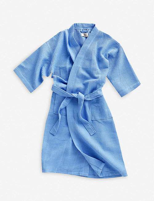 Waffle cotton-blend bathrobe