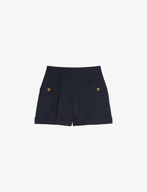 Siena high-waisted wool-blend...