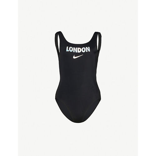 London logo-print swimsuit