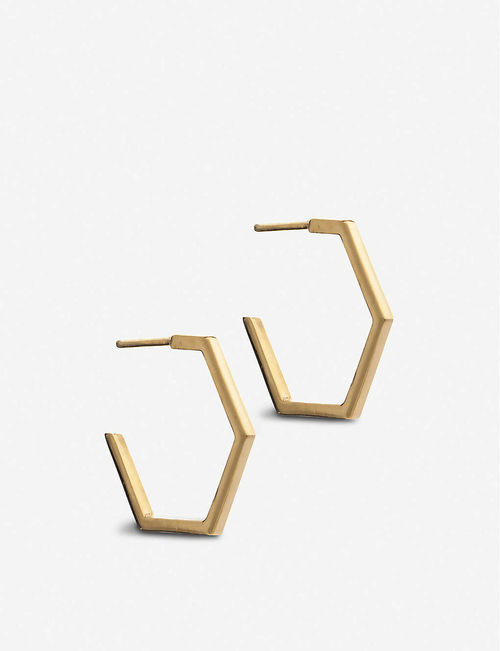 Hexagonal 22ct gold-plated...