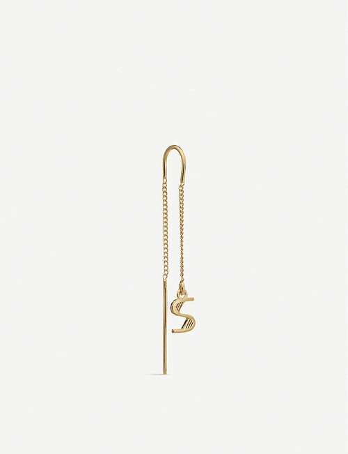 S initial 22ct gold-plated...