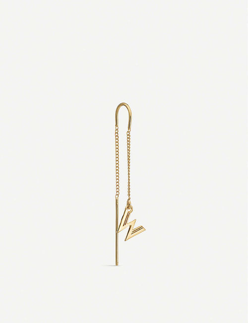 W initial 22ct gold-plated...