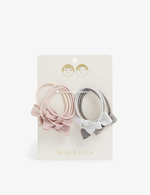 Bow hair ties set of 8