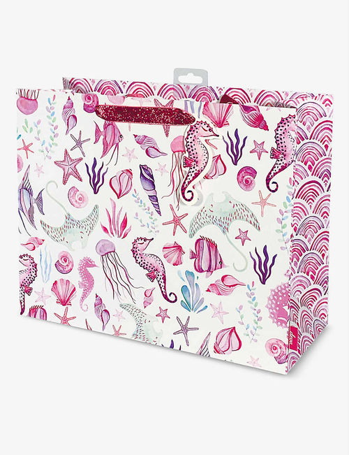 Underwater-print gift bag 28cm