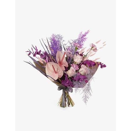 Your London Florist Pink Exclusive Fairy Floss Mixed Dried And Fresh Bouquet, Size: 70cm