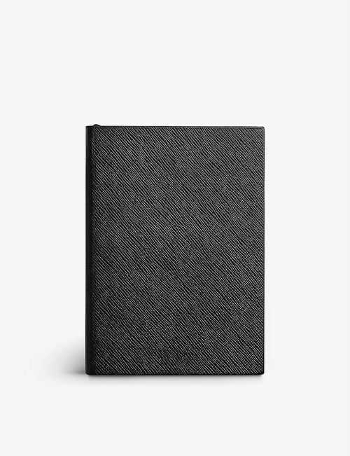 Soho grained-leather notebook...