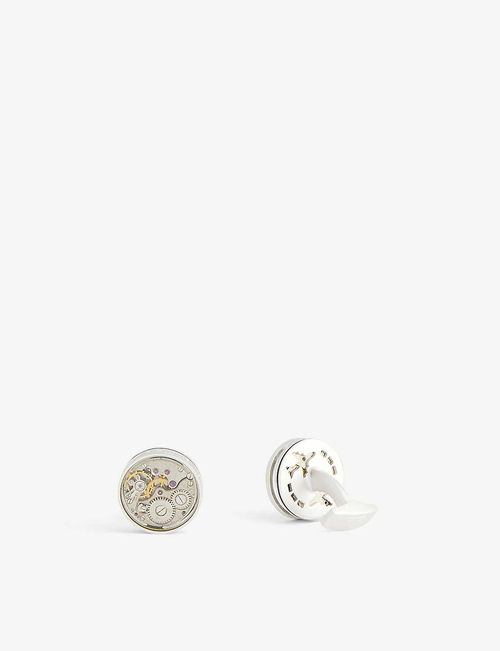 Skeleton gear brass cufflinks