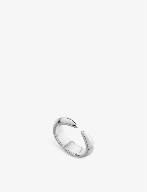 Tusk sterling silver ring