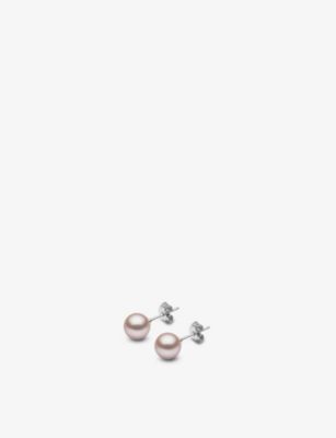 18ct white gold and freshwater pearl stud earrings 120.00