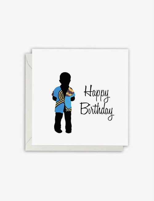 Uche birthday greetings card 15cm x 15cm