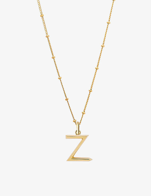 Z initial 18ct yellow-gold...