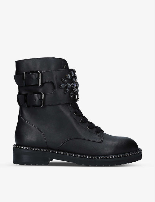 Stoop leather biker boots