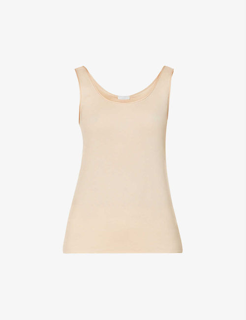 Seamless cotton-jersey vest...