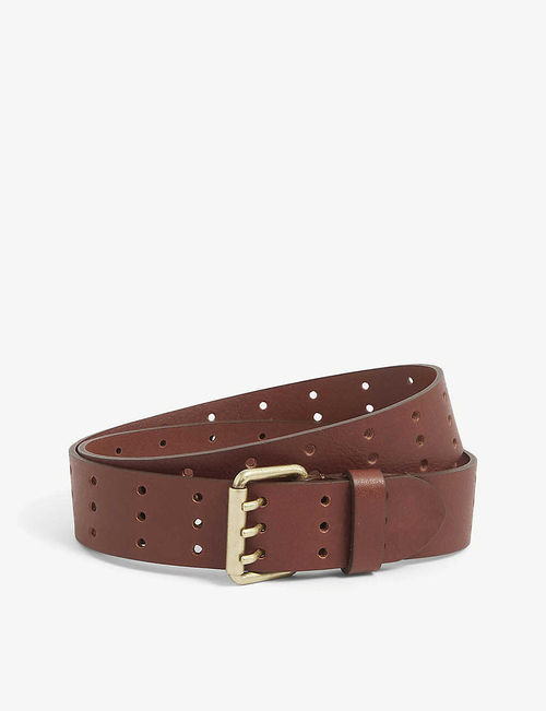 B-Mili perforated leather belt