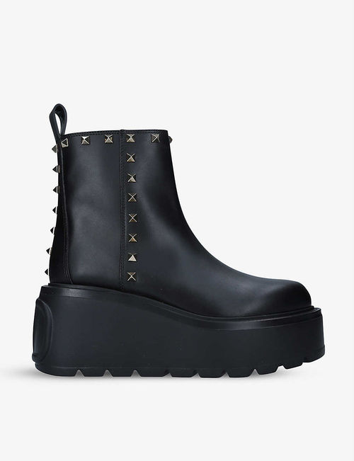 Uniqueform leather ankle boots