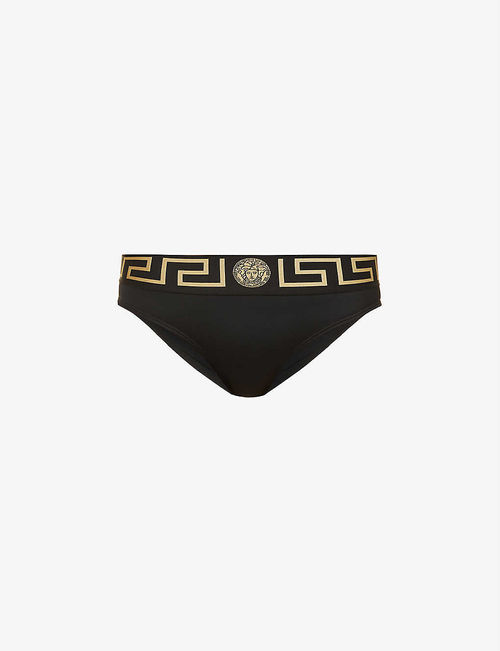 Greca Border high-rise bikini...