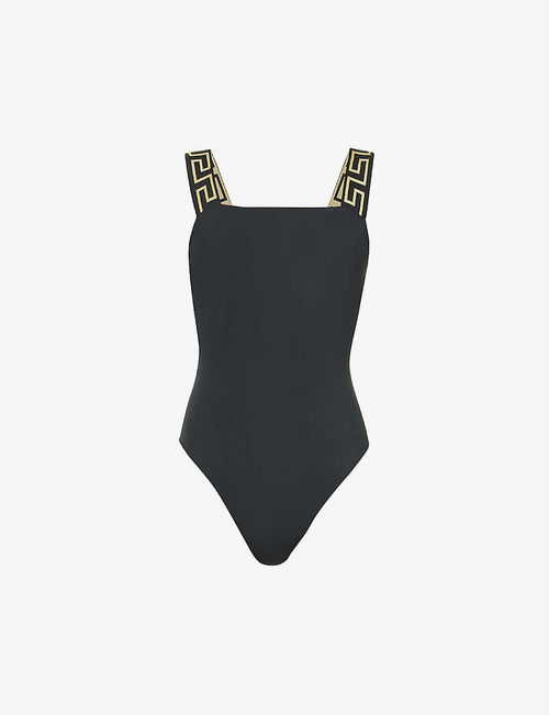 Greca-border swimsuit