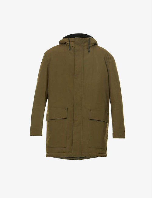 Hooded padded shell parka coat