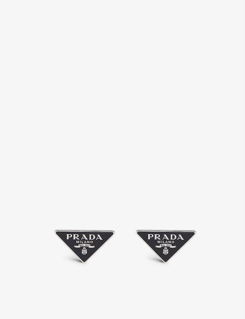 Prada Womens Nero Logo-print...