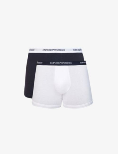 White Pack of two logo stretch-cotton boxer briefs