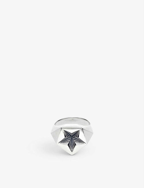 Star sterling-silver signet...