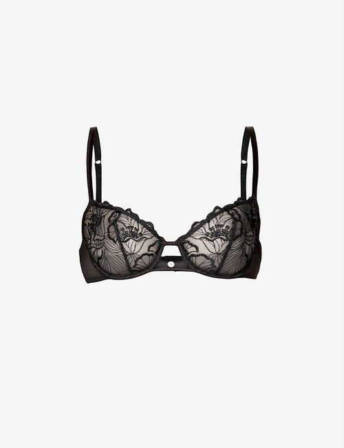 Flora stretch-lace underwired...